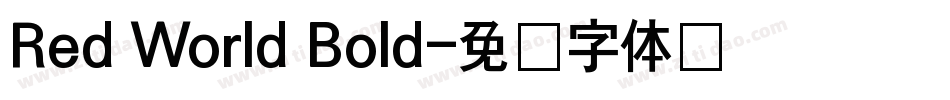 Red World Bold字体转换